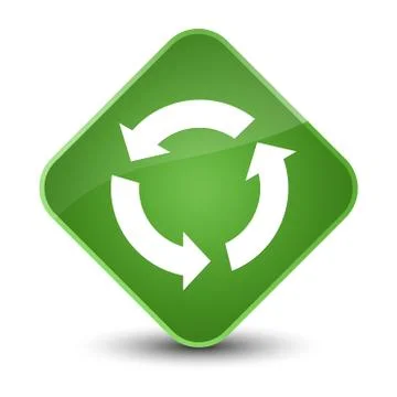 Refresh icon elegant soft green diamond button イラスト素材