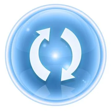 Refresh icon ice, isolated on white background. Иллюстрация