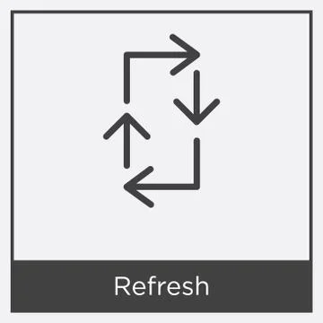 Refresh icon isolated on white background Free Stock Illustration