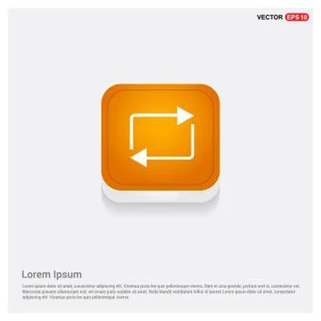 Refresh icon  Orange Abstract Web Button Illustrazione stock