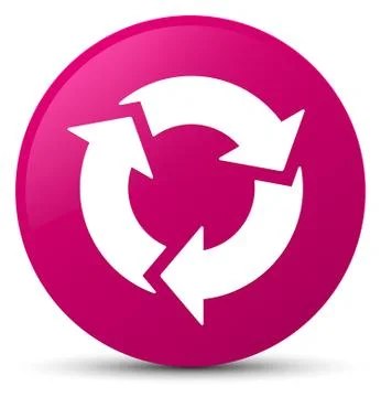 Refresh icon pink round button Stock Illustration