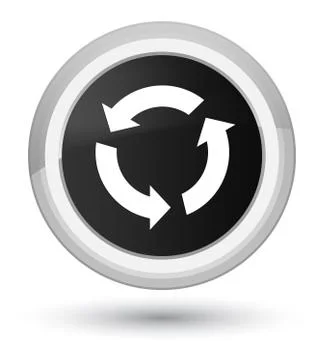 Refresh icon prime black round button イラスト素材