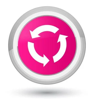 Refresh icon prime pink round button Stock Illustration