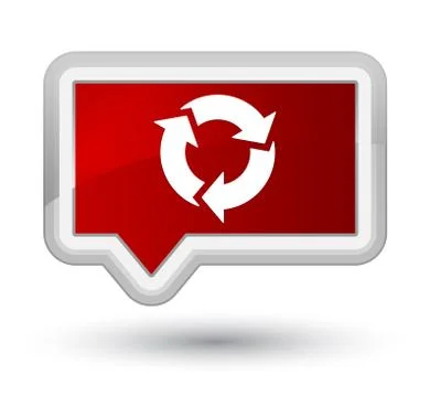 Refresh icon prime red banner button Illustrazione stock