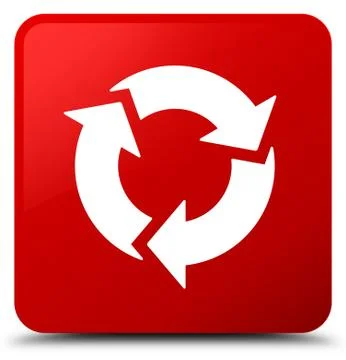 Refresh icon red square button イラスト素材