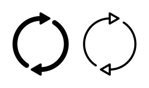 Refresh icon. Reload icon vector. Update icon. Circle Arrow icon Stock Illustration