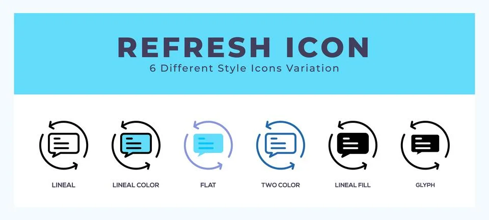 Refresh icon set. Design elements for logo Stock Illustration