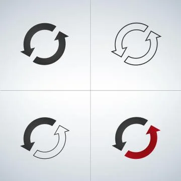 Refresh icon set Stock Illustration