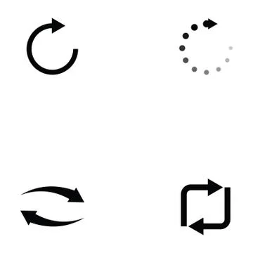 Refresh icon set Stock Illustration
