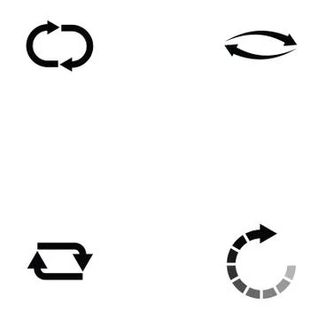 Refresh icon set Stock Illustration