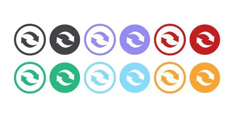 Refresh icon Set. Stock Illustration