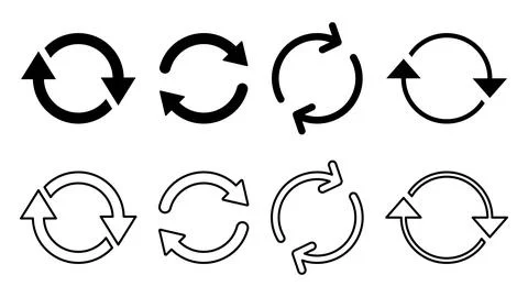 Refresh icon set. Reload icon vector. Update icon. Stock Illustration