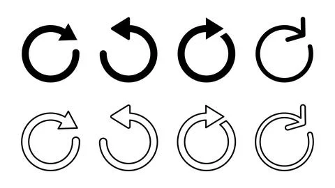 Refresh icon set. Reload icon vector. Update icon. Stock Illustration