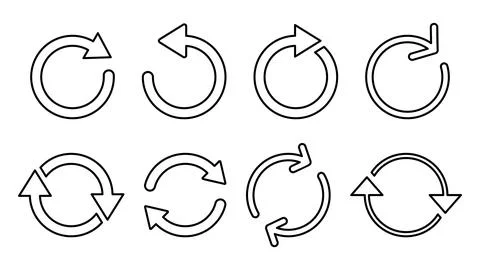 Refresh icon set. Reload icon vector. Update icon. Illustrazione stock