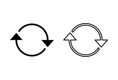 Refresh icon set. Reload icon vector. Update icon. Stock Illustration