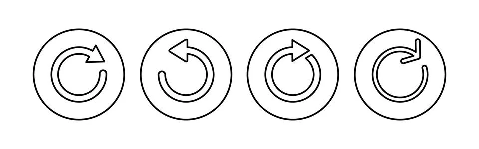 Refresh icon set. Reload icon vector. Update icon. Stock Illustration