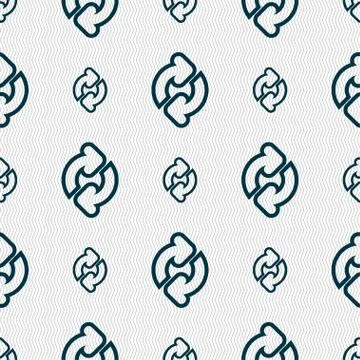 Refresh icon sign. Seamless pattern with geometric texture. Vector Illustrazione stock