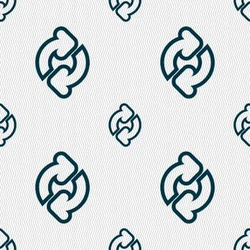 Refresh icon sign. Seamless pattern with geometric texture. Vector Stock Illustration