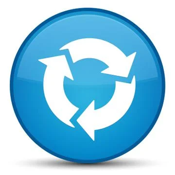 Refresh icon special cyan blue round button Stock Illustration