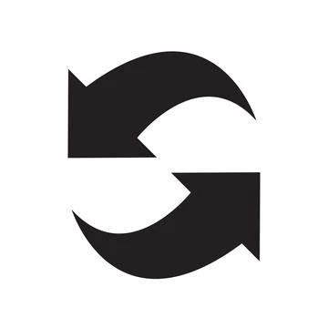 Refresh icon vector double reverse arrow exchange linear sign for graphic des Stock-Illustration