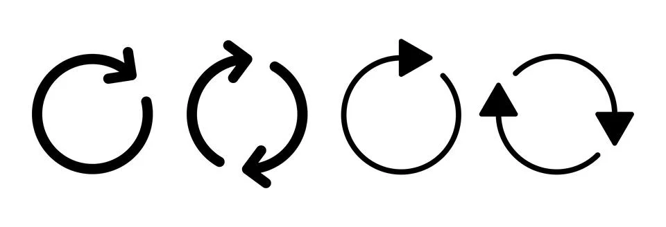 Refresh icon vector illustration. Reload sign and symbol. Update icon. Illustrazione stock