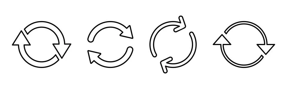 Refresh icon vector. Reload icon vector. Update icon. Stock Illustration