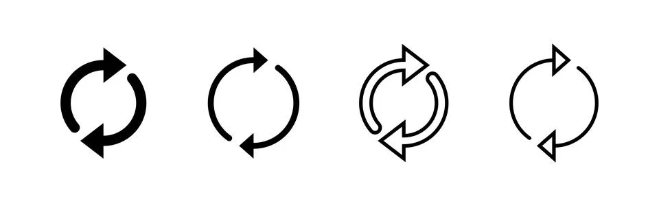 Refresh icon vector. Reload sign and symbol. Update icon. Illustrazione stock