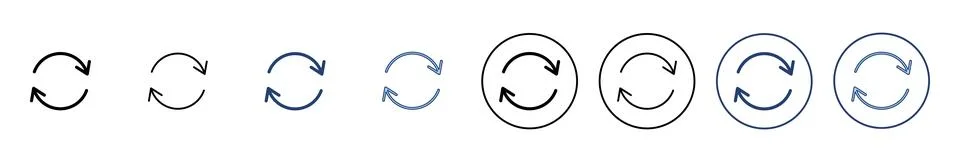 Refresh icon vector. Reload sign and symbol. Update icon. Illustrazione stock