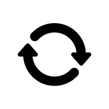 Refresh icon vector. Reload sign and symbol. Update icon. Illustrazione stock