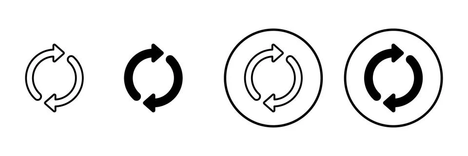 Refresh icon vector. Reload sign and symbol. Update icon. Stock Illustration
