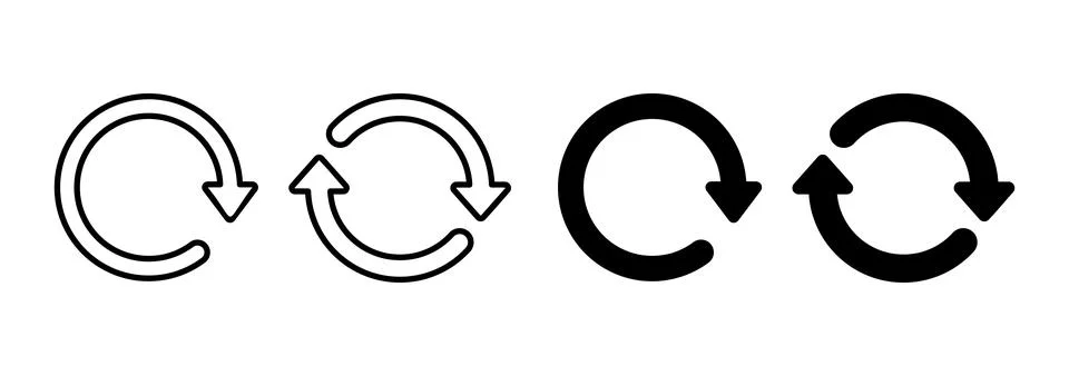 Refresh icon vector. Reload sign and symbol. Update icon. Stock Illustration