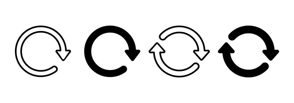 Refresh icon vector. Reload sign and symbol. Update icon. Stock Illustration