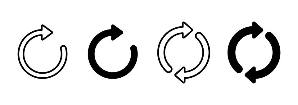 Refresh icon vector. Reload sign and symbol. Update icon. Stock Illustration