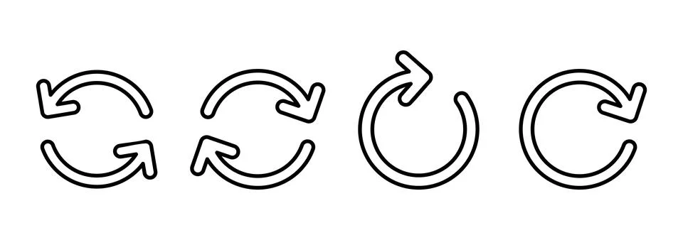Refresh icon vector. Reload sign and symbol. Update icon. Stock Illustration