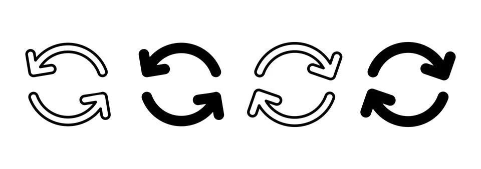 Refresh icon vector. Reload sign and symbol. Update icon. Stock Illustration