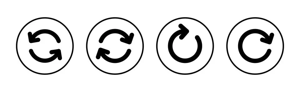 Refresh icon vector. Reload sign and symbol. Update icon. Stock Illustration