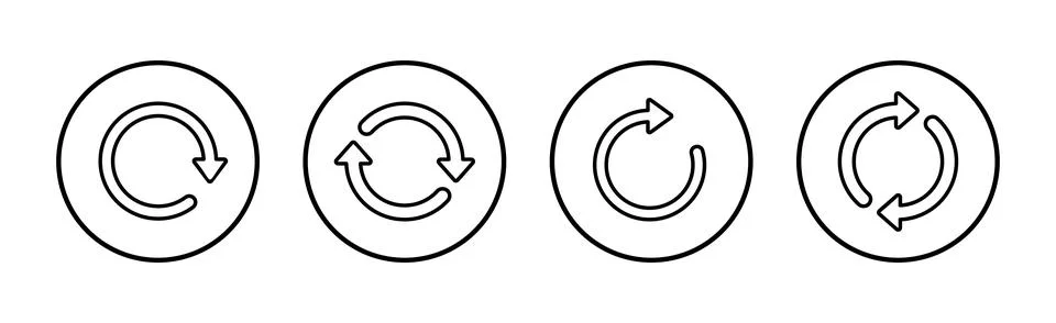 Refresh icon vector. Reload sign and symbol. Update icon. Stock Illustration