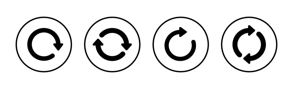 Refresh icon vector. Reload sign and symbol. Update icon. Stock Illustration