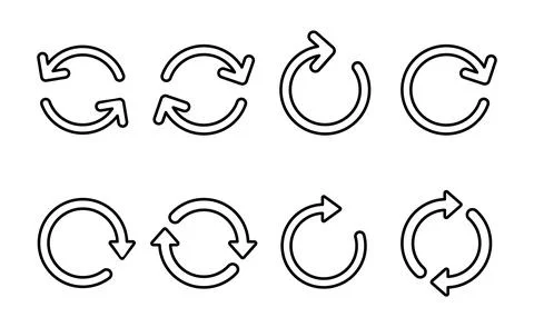 Refresh icon vector. Reload sign and symbol. Update icon. Stock Illustration