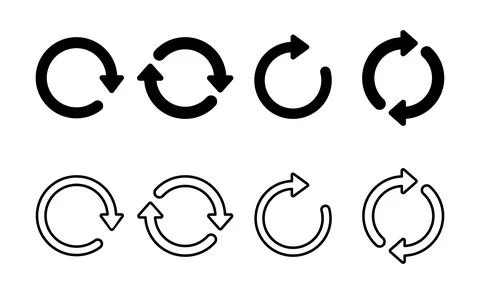 Refresh icon vector. Reload sign and symbol. Update icon. Stock Illustration