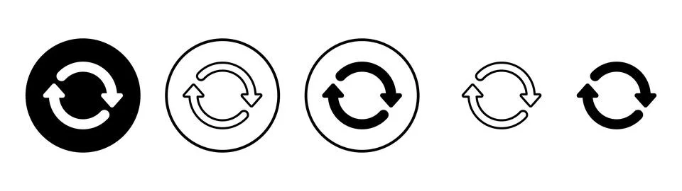Refresh icon vector. Reload sign and symbol. Update icon. Stock Illustration