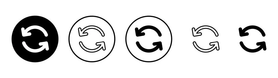 Refresh icon vector. Reload sign and symbol. Update icon. Stock Illustration