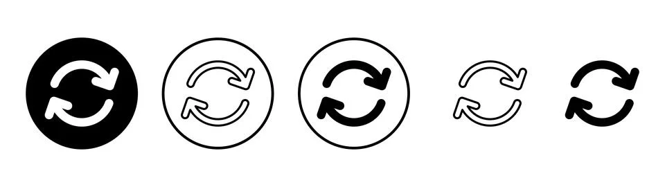 Refresh icon vector. Reload sign and symbol. Update icon. Stock Illustration
