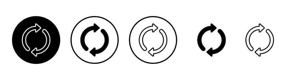 Refresh icon vector. Reload sign and symbol. Update icon. 스톡 일러스트