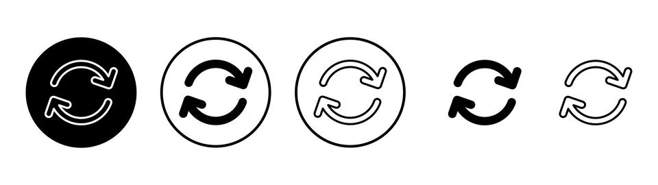 Refresh icon vector. Reload sign and symbol. Update icon. Illustrazione stock