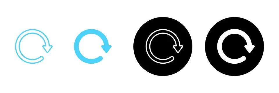 Refresh icon vector. Reload sign and symbol. Update icon. 스톡 일러스트