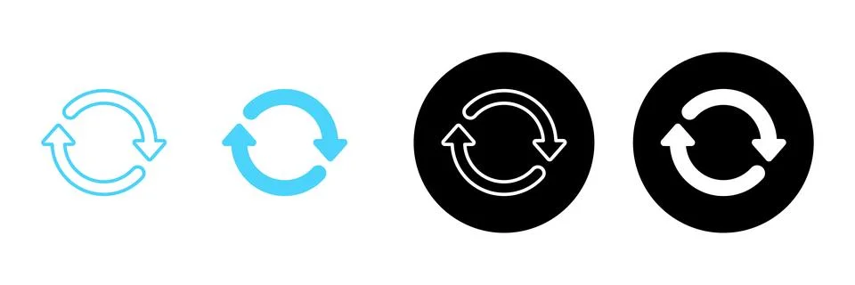 Refresh icon vector. Reload sign and symbol. Update icon. 스톡 일러스트