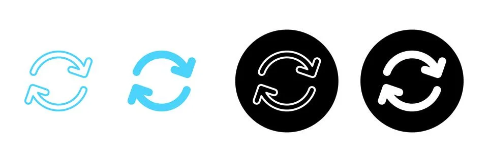 Refresh icon vector. Reload sign and symbol. Update icon. Stock Illustration