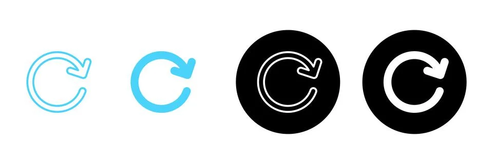 Refresh icon vector. Reload sign and symbol. Update icon. Stock Illustration