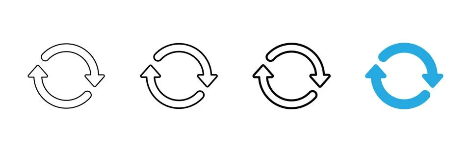 Refresh icon vector. Reload sign and symbol. Update icon. Stock Illustration